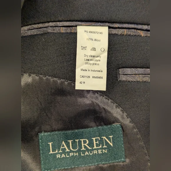Lot Bundle Lauren Ralph Lauren Wool Sport Coats Blazers Mens 42R Single Breasted